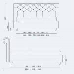 Κρεβάτι Paris Large Project Noctis - Διαστάσεις